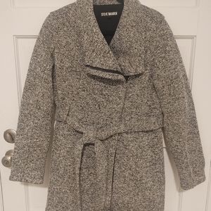 Steve Madden Faux Tweed Trench Coat